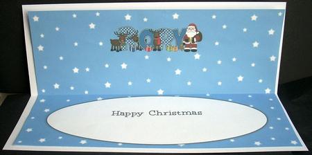 Santa and His Reindeers Rory Large Dl Insert by Joyce Watson