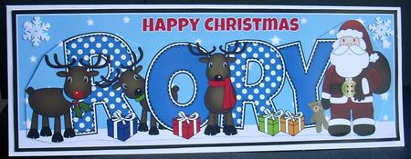Santa and His Reindeers Rory Large Dl by Joyce Watson