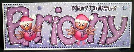 Merry Christmas Briony Robins Large Dl & 3D Decoupage by Joyce Watson