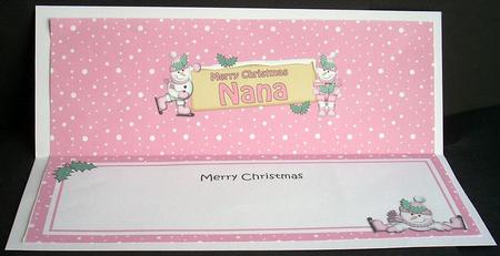 Xmas Nana Snowmen Signpost Large Dl Matching Insert by Joyce Watson