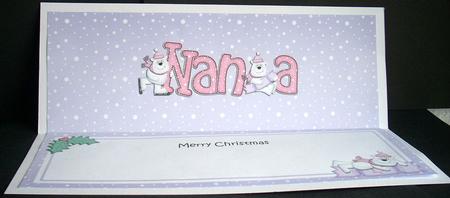 Christmas Nana Polar Bears Matching Large Dl Insert by Joyce Watson