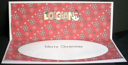 Cute Snowman Logan Large Dl Insert by Joyce Watson