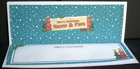 Xmas Nanny & Papa Trees Signpost Large Dl Matching Insert by Joyce Watson