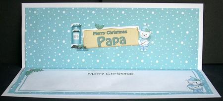 Christmas Papa Teddy Signpost Large Dl Matching Insert by Joyce Watson