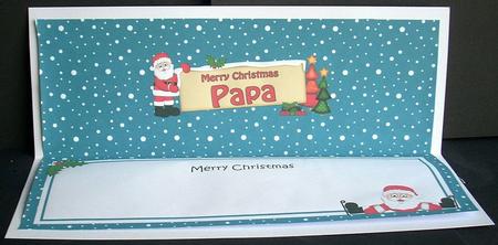 Christmas Papa Santa Signpost Large Dl Matching Insert by Joyce Watson