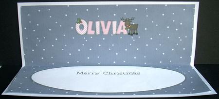 Rudolf the Red Nose Reindeer Olivia Large Dl Insert by Joyce Watson