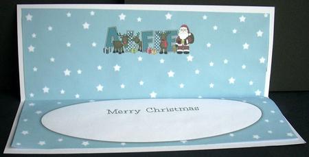 Santa and His Reindeers Alfie Large Dl Insert by Joyce Watson