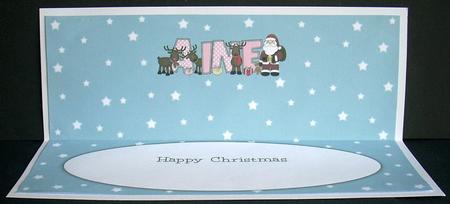 Santa and His Reindeers Aine Large Dl Insert by Joyce Watson
