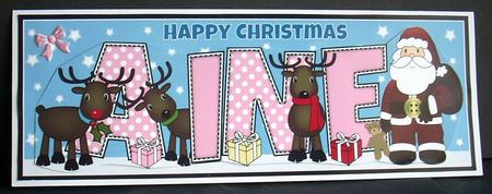 Santa and His Reindeers Aine Large Dl by Joyce Watson