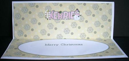 Cute Snowman Kerrie Large Dl Insert by Joyce Watson