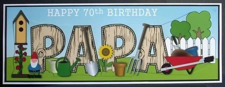 Gardening Papa 70th Large Dl by Joyce Watson