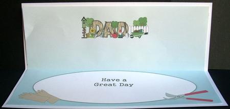 Gardening Dad Large Dl Insert by Joyce Watson
