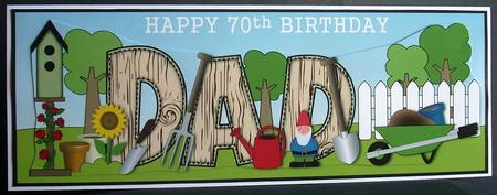 Gardening Dad 70th Large Dl by Joyce Watson