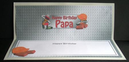 Birthday Papa Handyman Tools Matching Large Dl Insert by Joyce Watson