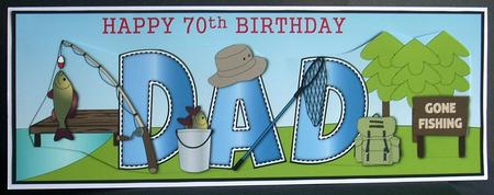 Fishing Dad 70th Large Dl by Joyce Watson