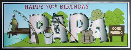 Fishing Papa 70th Large Dl by Joyce Watson