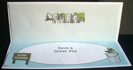Fishing Papa Large Dl Insert by Joyce Watson
