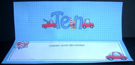 10th Birthday Large Dl Matching Large Dl Insert by Joyce Watson
