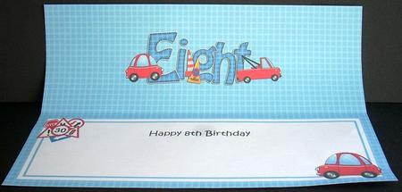 8th Birthday Large Dl Matching Large Dl Insert by Joyce Watson