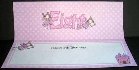 8th Birthday Large Dl Matching Large Dl Insert by Joyce Watson