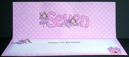 7th Birthday Large Dl Matching Large Dl Insert by Joyce Watson