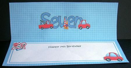 7th Birthday Large Dl Matching Large Dl Insert by Joyce Watson