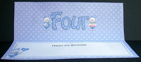 4th Birthday Large Dl Matching Large Dl Insert by Joyce Watson