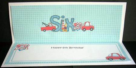 6th Birthday Large Dl Matching Large Dl Insert by Joyce Watson
