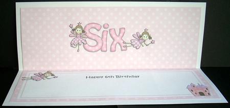 6th Birthday Large Dl Matching Large Dl Insert by Joyce Watson