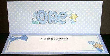 1st Birthday Large Dl Matching Large Dl Insert by Joyce Watson