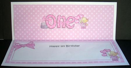 1st Birthday Large Dl Matching Large Dl Insert by Joyce Watson