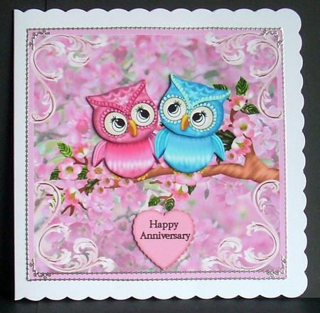 Owls and Apple Blossoms by Joyce Watson