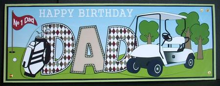 Golf Dad Large Dl by Joyce Watson