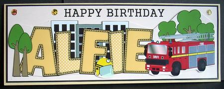 Fire Engine Alfie Large Dl by Joyce Watson