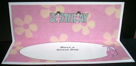 Ballerinas Birthday Large Dl Insert by Joyce Watson