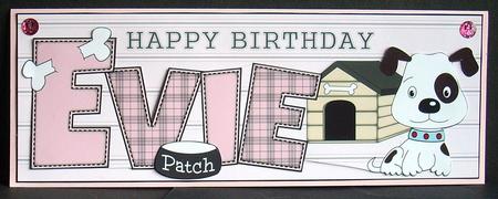 Patch the Dog Evie Large Dl by Joyce Watson