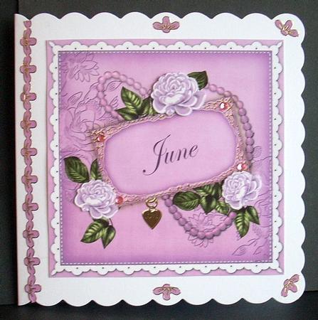 Lilac Roses June 8in Decoupage Topper by Joyce Watson