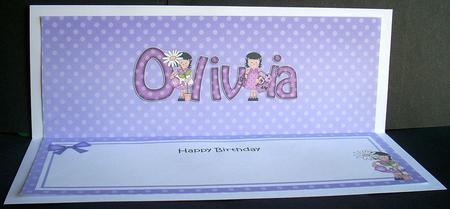 Girlz Birthday Olivia Large Dl Matching Large Dl Insert by Joyce Watson