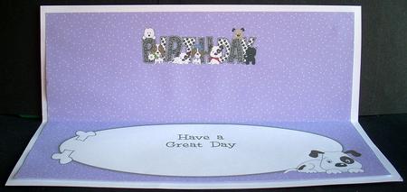 Patch, Kosmo and Jazz Birthday Large Dl Insert by Joyce Watson