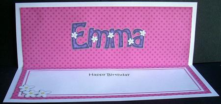 Birthday Emma Large Dl Matching Large Dl Insert by Joyce Watson