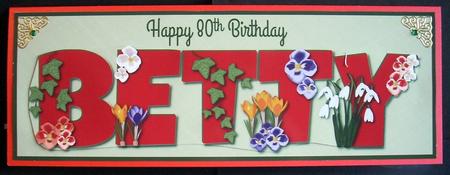 Flowers Betty 80th Large Dl by Joyce Watson