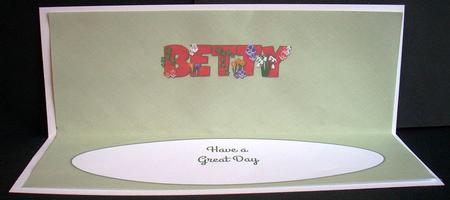 Flowers Betty Large Dl Insert by Joyce Watson