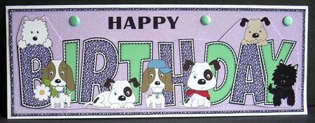 Patch, Kosmo and Jazz Birthday 2 Large Dl by Joyce Watson