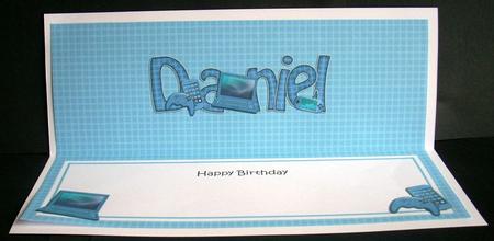 Birthday Daniel Large Dl Matching Large Dl Insert by Joyce Watson