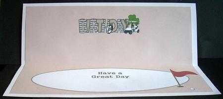 Golf Birthday Large Dl Insert by Joyce Watson