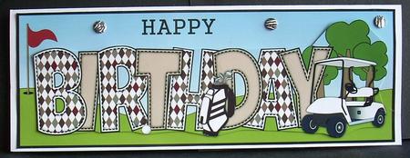 Golf Birthday Large Dl by Joyce Watson
