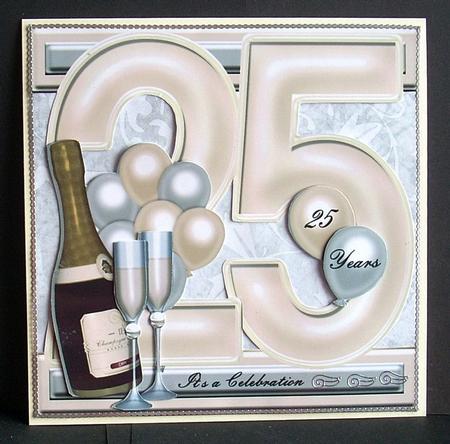I Card Front Silver Wedding 25 Years by Joyce Watson