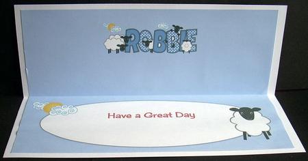 Sheep Robbie Large Dl Insert by Joyce Watson