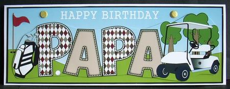 Golf Papa Large Dl by Joyce Watson