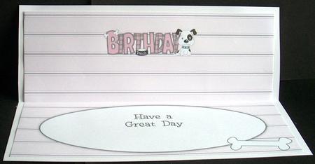 Patch the Dog Birthday Large Dl 3 Insert by Joyce Watson